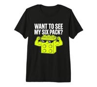 Want to See My Six Pack Tshirt Bricks Lover Master Builder Premium T-Shirt