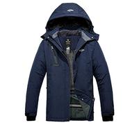Wantdo Women's Mountain Ski Jacket Warm Winter Coats Hooded Snowboarding Jacket Outdoor Waterproof Windbreaker Jackets Navy XL