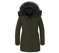 Wantdo Women's Warm Seasonal Outdoor Windproof Cotton Padded Long Thicken Puffer Jacket for Early Spring - Army Green L
