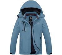 Wantdo Women's Warm Ski Jacket with Fleece Waterproof Snowboarding Jacket Hooded Mountain Coat Windproof Raincoat