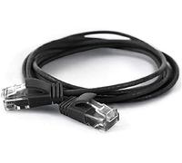 wantecWire Extra dünnes Patchkabel CAT.6 UTP, Länge 20 m, schwarz Schwarz Länge