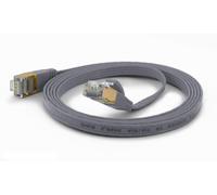 wantecWire Extra Flat Patch Cable CAT.6 FTP Shielded grey grey Länge 2m