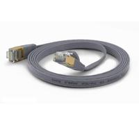 wantecWire Extra Flat Patch Cable CAT.6 FTP Shielded grey grey Länge 2m
