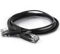 wantecWire Extra Slim CAT.6 UTP Patch Cable 1m Black