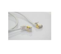 wantecWire Extra Thin Patch Cable CAT.7 Cable CAT.6 Connector SSTP Shielded 1x Angled Connector Length 1 m Grey