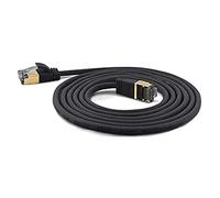 wantecWire Extra Thin Patch Cable CAT.7 Cable CAT.6 Connector SSTP Shielded Length 0.1 m Black