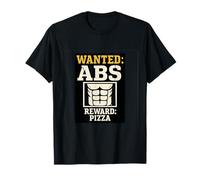 Wanted Abs Gym Motivation Weightlifting Humor Design T-Shirt