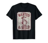 Wanted and Wild Vintage Western Poster Style T-Shirt