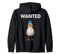 WANTED Angry Seagull With Fries Beach Humor Zip Hoodie