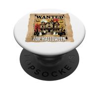 Wanted For Halloween Spooky Mansion Full Moon Pumpkins Scary PopSockets Adhesive PopGrip