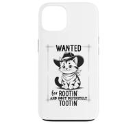 Wanted for Rootin Most Definitely Tootin Cowboy Cat Farting Case for iPhone 13