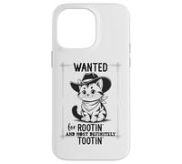 Wanted for Rootin Most Definitely Tootin Cowboy Cat Farting Case for iPhone 14 Pro Max
