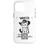 Wanted for Rootin Most Definitely Tootin Cowboy Cat Farting Case for iPhone 16 Pro Max