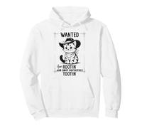 Wanted for Rootin Most Definitely Tootin Cowboy Cat Farting Pullover Hoodie