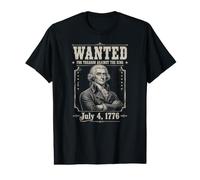 Wanted for Treason Funny 4th of July Thomas Jefferson Value Graphic T-Shirt