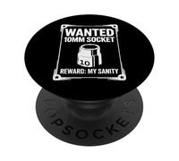 Wanted Poster 10MM Socket Car Guy Funny Car Mechanic PopSockets Adhesive PopGrip