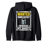 Wanted Poster 10MM Socket Car Guy Funny Car Mechanic Zip Hoodie