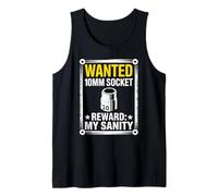 Wanted Poster 10MM Socket Jokes Humor Car Guy Car Mechanic Tank Top