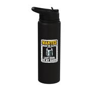 Wanted Poster 10MM Socket Meme Car Guy Funny Mechanic Stainless Steel Insulated Water Bottle