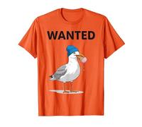 Wanted Seagull with Ice Cream Cone T-Shirt, Men, Orange, 3X-Large