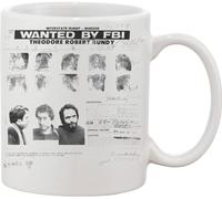 Wanted Ted Bundy FBI Newspaper Ceramic Mug White