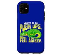 Wanted To Do Push ups Fell Asleep Funny Fitness Dinosaur Case for iPhone 11