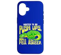 Wanted To Do Push ups Fell Asleep Funny Fitness Dinosaur Case for iPhone 16