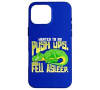 Wanted To Do Push ups Fell Asleep Funny Fitness Dinosaur Case for iPhone 16 Pro Max