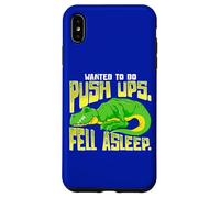 Wanted To Do Push ups Fell Asleep Funny Fitness Dinosaur Case for iPhone XS Max