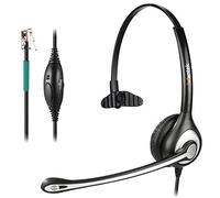 Wantek Corded Telephone Headset Mono w/Noise Canceling Mic for AVAYA Aastra Allworx Adtran Alcatel Lucent AltiGen Comdial Digium Gigaset InterTel Mitel Plantronics MiVoice Landline Deskphones(F600S1)