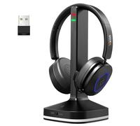 Wantek Wireless Bluetooth Headset With Noise-Cancelling Microphone, Compatible with Windows, Mac, Chrome, Linux, iOS, iPadOS, Android