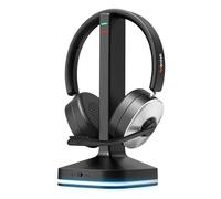 Wantek Wireless Headset with Microphone,Bluetooth Headset with USB Dongle & Charging Dock,Noise Cancelling Mic,50H Battery & Mute Button for PC Laptop,Call Centre,Home Office,Teams Zoom