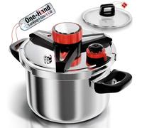 WantJoin 6Qt Pressure Cooker - 3-In-1 Stainless Steel Pressure Canner Compatible with Gas & Induction Cooker,Protective Devices,Canner Rack Included