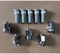 WANTONE RACING 5pcs 1/2"-20 Serrated Wheel Studs 610-364 0.62 in. Knurl, 1.46 in. Length with Lug Nuts Replacement for 1987-2002 Jeep Wrangler YJ TJ Rear, 87-01 Cherokee XJ Rear