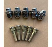 WANTONE RACING 5pcs Wheel Studs M12x1.5 44.5mm Length 0.56 in. Knurl with Lug Nuts Replacement for Mitsubishi L200 Montero Outlander Lancer Mirage Eclipse Endeavor Galant 3000GT