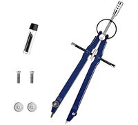 WANTOUTH Metal Compass Professional Compass Drawing Compass Set Precision Maths Compass with Lock Wheel Extra Lead Refills for Kids and Adults for School Woodworking Mathematics Geometric Drawings