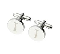 Wantowin Stylish Men Cufflinks in Silver Initial Design, Personalized Name Initial Letter Cufflinks for Formal Attire and Gifts