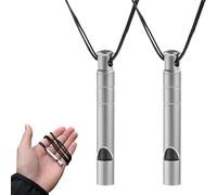 WANTUSHUI 2 pieces whistle, loud emergency, signal whistle, emergency whistle, sports lessons, referee whistle, metal whistle, loud whistle