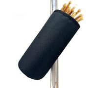 Wanty Slanted Drumstick Holder Drum Sticks Nylon Holder High-Capacity Bag with Two Hook & Loop Straps for Drumsticks Mallets Brushes Up to 10 Pairs Drum Set Accessories