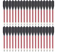 WANVZMR 6.3" Aluminium Crossbow Arrows,Mini Crossbow Bolts with Steel Tips Hunting Arrows for 50-80lbs 50-80lbs Pistol Crossbow Archery Fishing Hunting Target Practice (36pcs)