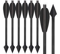 WANVZMR 6.3" Pistol Crossbow Bolts,Carbon Mini Crossbow Arrows Bolts Broadhead Tips Hunting Arrows for 50-80lbs Crossbow Archery Pistol-Fishing Hunting Shooting Target Practice (Style2 Black 6pcs)