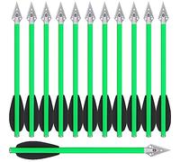 WANVZMR Mini Crossbow Bolts 6.3" Carbon Crossbow Arrows with Broadhead Tips Hunting Arrows for 50-80lbs Pistol Crossbow for Adults, Great for Target Practice Shooting,Small Hunting (Style2 12PCS)