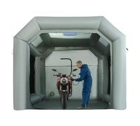 wanwanper Inflatable Paint Booth, 4.2x3x2.5m Portable Inflatable Spray Booth with High Powerful 370W+750W Blowers, Car Paint Tent Air Filter System for Car Furniture Motorcycle