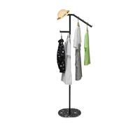 wanwanper Metal Coat Rack, 1.7m Tall Modern Coat Rack with Crossbar, Coat Hanger Stand, Modern Coat Tree, for Bedrooms, Living Rooms, Studies, Offices, Clothing Stores, Hotels (Black)