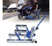wanwanper Motorbike Lifter, Motorcycle Jack Lift, Mini Hydraulic Lift, Suitable for all Motorcycle Types, Maximum Load 680kg, Motorcycle Lift, Cleaning and Maintenance Aid, Blue