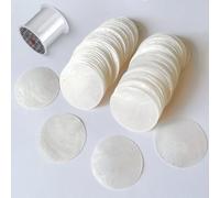 Wanwanzi 200Pcs 2-in Round Shells Pieces, Polished Round Shell Slice with 2 Hole - Capiz Shells - DIY Craft Accessories for Wind Chimes Curtain Lamp Shade Wall Art