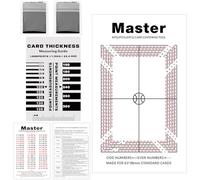 Wanwanzi 2025 Sports Card Grading Tool Kit - PSA/BGS Certified Centering Tool with Thickness Gauge and Microfiber Cloths, Precision Alignment Checker for Cards