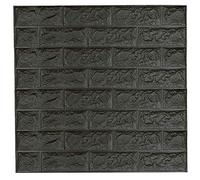 WANWEITONG 3D Brick Wallpaper, Grey Brick Pattern Wall Stickers, Removable Peal and Stick PE Foam Wall Sticker for Living Room,Bedroom, Home Office (1PCS, Grey)