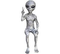 WANWEN Alien Statues,Alien pendant,garden ornaments, one Alien,Resin Garden Statue Outdoor Statues Outer Space Statues for Garden Home Decoration little surprise