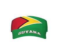 WANWEN Guyana Flag Guyanais Visor Hats for Adult Sun Visors Hat Cool Golf Sports Tennis Beach Caps Black